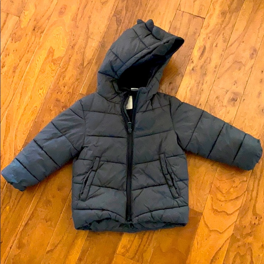 Zara boys puffer Dino coat size 12/18